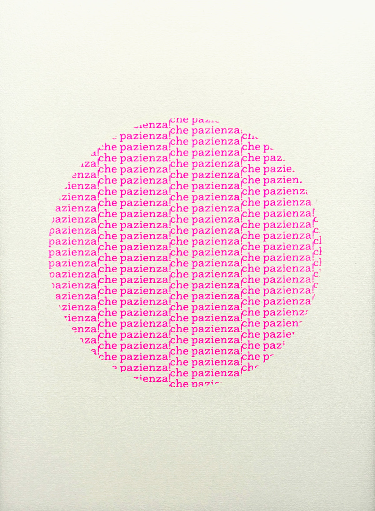 Che pazienza! – Stampa Risograph A4